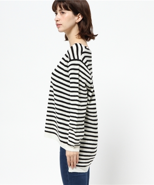 VENCEEXCHANGE(ヴァンスエクスチェンジ)の「アクリル畦Vネックニット (ニット/セーター・レディース・コーラル/オフホワイト/グレー/ダークグリーン/ブラック・MEDIUM)」の11枚目の写真