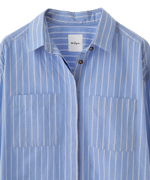 The Virgnia(ザ ヴァージニア)の「アルガンオイルロングカフスビッグシャツ(シャツ/ブラウス・レディース・オフホワイト/ブルー/ベージュ・FREE)」の4枚目の写真