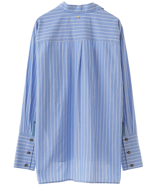 The Virgnia(ザ ヴァージニア)の「アルガンオイルロングカフスビッグシャツ(シャツ/ブラウス・レディース・オフホワイト/ブルー/ベージュ・FREE)」の6枚目の写真