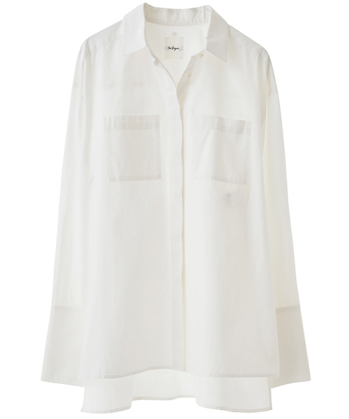 The Virgnia(ザ ヴァージニア)の「アルガンオイルロングカフスビッグシャツ(シャツ/ブラウス・レディース・オフホワイト/ブルー/ベージュ・FREE)」の14枚目の写真