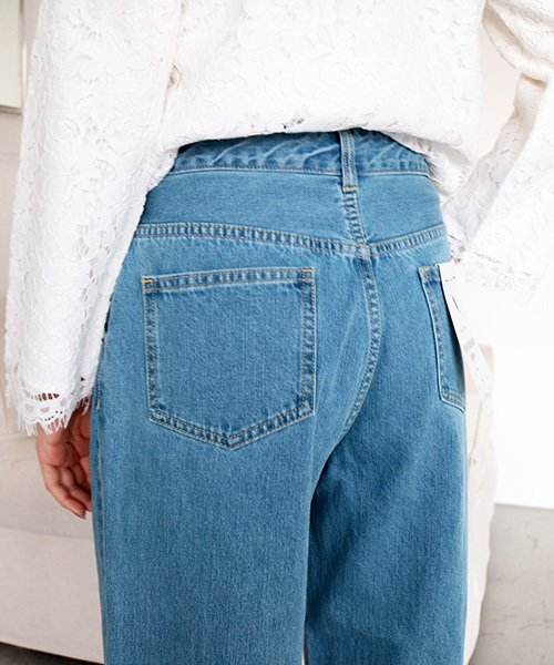 N.（N. Natural Beauty Basic）（エヌエヌナチュラルビューティーベーシック）の「カットオフタックバギーデニム（デニムパンツ・レディース・インディゴブルー/サックスブルー・SMALL/MEDIUM）」の10枚目の写真