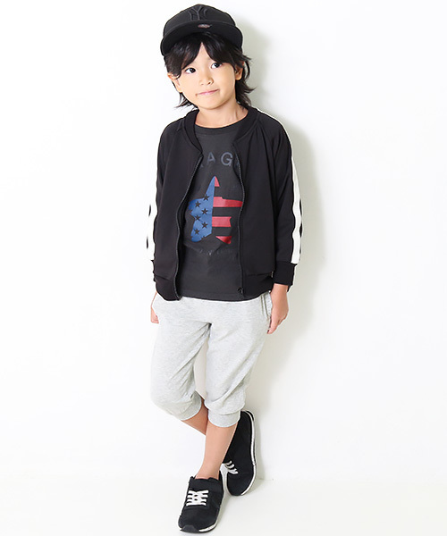 devirock（デビロック）の「7分丈イージーライトパンツ 7分丈パンツ 裾リブパンツ（その他パンツ・キッズ・ヘザーチャコール/ブルー/杢グレー/ブラック/レッド/カーキ/ターコイズブルー/ネイビー・150cm/130cm/120cm/110cm/100cm/140cm/160cm）」の3枚目の写真