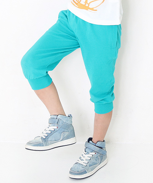 devirock（デビロック）の「7分丈イージーライトパンツ 7分丈パンツ 裾リブパンツ（その他パンツ・キッズ・ヘザーチャコール/ブルー/杢グレー/ブラック/レッド/カーキ/ターコイズブルー/ネイビー・150cm/130cm/120cm/110cm/100cm/140cm/160cm）」の6枚目の写真