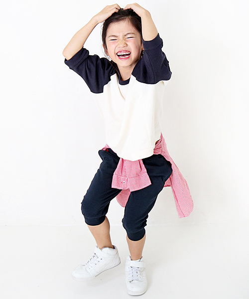 devirock（デビロック）の「7分丈イージーライトパンツ 7分丈パンツ 裾リブパンツ（その他パンツ・キッズ・ヘザーチャコール/ブルー/杢グレー/ブラック/レッド/カーキ/ターコイズブルー/ネイビー・150cm/130cm/120cm/110cm/100cm/140cm/160cm）」の13枚目の写真