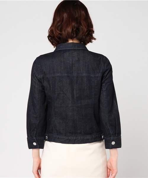 JILL by JILL STUART(ジルバイジルスチュアート)の「【Ray 5月号掲載】【美人百花 4月号掲載】STANDARD DENIM COLLAR(デニムジャケット・レディース・ネイビー/ブルー・MEDIUM/SMALL)」の5枚目の写真