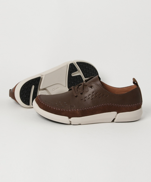 Clarks(クラークス)の「Trifri Lace / メンズスニーカー トライフライレース (ブラウンレザー)(スニーカー・メンズ・ブラウン・6/10/6.5/9/7.5/9.5/8.5/7/8)」の2枚目の写真
