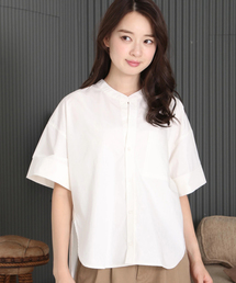 earth music&ecology | ・スタンドカラースキッパーシャツ(シャツ/ブラウス)