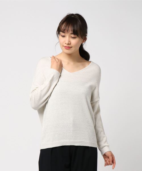 archives（アルシーヴ）の「フェザーラメプルオーバー（ニット/セーター・レディース・ブラック/グレー/オフホワイト/ラベンダー/ピンク系その他・MEDIUM）」の2枚目の写真