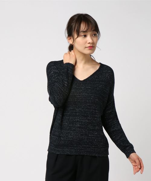 archives（アルシーヴ）の「フェザーラメプルオーバー（ニット/セーター・レディース・ブラック/グレー/オフホワイト/ラベンダー/ピンク系その他・MEDIUM）」の3枚目の写真