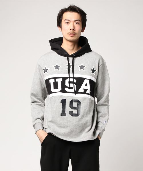 Champion（チャンピオン）の「【Champion/チャンピオン】メンズ アクションスタイル プルオーバースウェットパーカー（パーカー・メンズ・グレー/ブラック/ネイビー・MEDIUM/SMALL）」の3枚目の写真