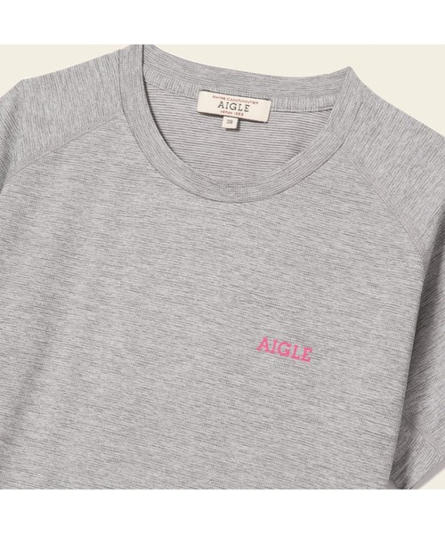 AIGLE(エーグル)の「吸水速乾W アクティブ Tシャツ(Tシャツ/カットソー・レディース・ヘザーグレー/マジェンタ・36/38/40)」の10枚目の写真