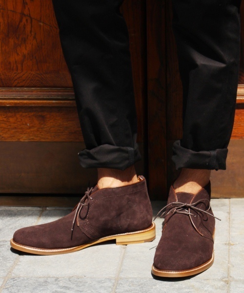 JOURNAL STANDARD（ジャーナルスタンダード）の「☆JOURNAL STANDARD: 2アイレットチャッカブーツ#（ブーツ・メンズ・ブラウン/ネイビー/ブラック・40/41/42）」の3枚目の写真