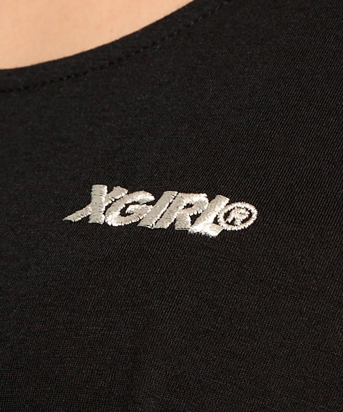 X-girl(エックスガール)の「BASIC BIG TANK TOP(タンクトップ・レディース・ホワイト/ブラック/チャコールグレー/ピンク・1/2)」の8枚目の写真