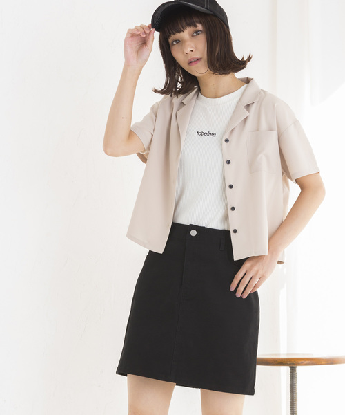 WEGO（ウィゴー）の「WEGO/ツイルタイトミニスカート（スカート・レディース・ブラック/ベージュ/カーキ/ピンク/ダークオレンジ・SMALL/MEDIUM/LARGE）」の2枚目の写真