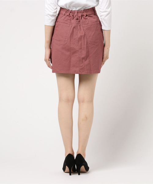 WEGO（ウィゴー）の「WEGO/ツイルタイトミニスカート（スカート・レディース・ブラック/ベージュ/カーキ/ピンク/ダークオレンジ・SMALL/MEDIUM/LARGE）」の7枚目の写真