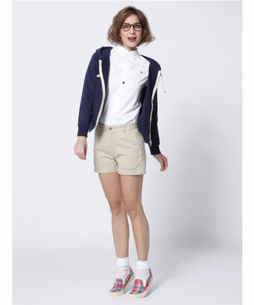 SEA（シー）の「B.D OX シャツ（シャツ/ブラウス・レディース・ホワイト/グリーン/レッド/サックスブルー・1/2/0）」の2枚目の写真