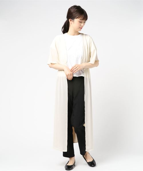 rps（アールピーエス）の「BACKプリーツ前開きワンピース（ワンピース・レディース・オフホワイト/ブラック/モカ・M）」の10枚目の写真