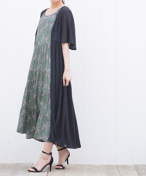 rps（アールピーエス）の「BACKプリーツ前開きワンピース（ワンピース・レディース・オフホワイト/ブラック/モカ・M）」の13枚目の写真