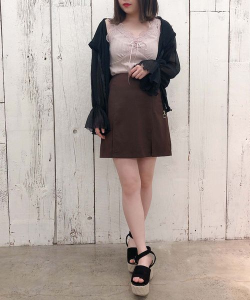 one after another NICE CLAUP(ワンアフターアナザーナイスクラップ)の「プリーツフード羽織(パーカー・レディース・ベージュ/アイボリー/ブラック・FREE)」の14枚目の写真