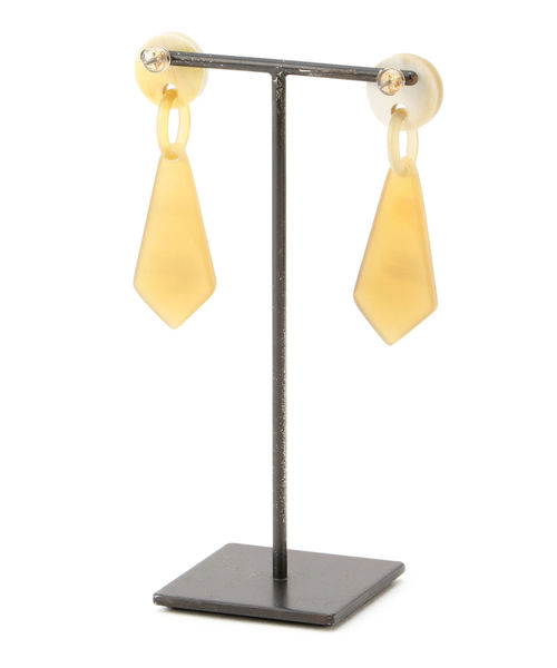 Khaju（カージュ）の「Khaju:プレートピアス（ピアス（両耳用）・レディース・ホワイト/ブラック・ONE SIZE）」の3枚目の写真