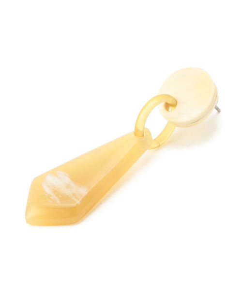 Khaju（カージュ）の「Khaju:プレートピアス（ピアス（両耳用）・レディース・ホワイト/ブラック・ONE SIZE）」の4枚目の写真