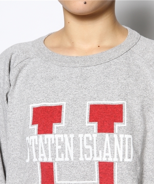 BEAMS BOY(ビームスボーイ)の「○CHAMPION / US BIGラグランT(Tシャツ/カットソー・レディース・ライトグレー/ワイン・X-LARGE)」の9枚目の写真