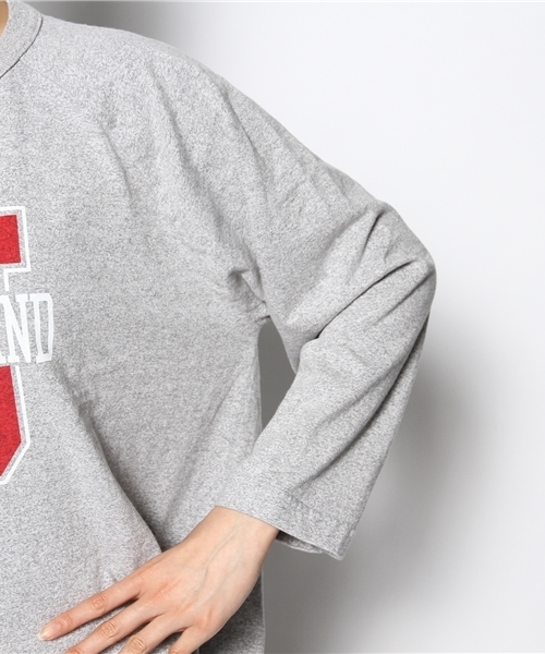 BEAMS BOY(ビームスボーイ)の「○CHAMPION / US BIGラグランT(Tシャツ/カットソー・レディース・ライトグレー/ワイン・X-LARGE)」の10枚目の写真
