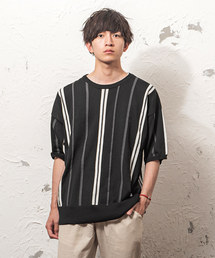 MinoriTY | 【2019春夏新作】ストライプ柄ビッグサマーニット(ニット/セーター)
