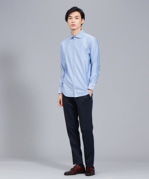 RECENCY OF MINE（リーセンシー オブ マイン）の「【Recency of Mine】36ゲージ コンパクト モックロディ 無地 シャツ（シャツ/ブラウス・メンズ・ホワイト/サックスブルー/ベージュ・44/46/48/50/52）」の20枚目の写真