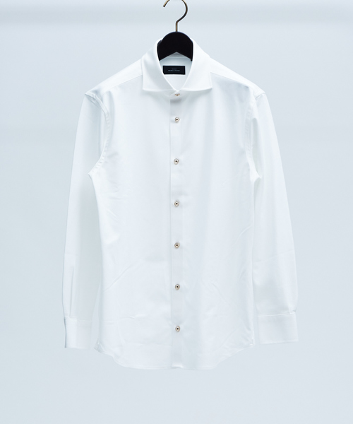 RECENCY OF MINE（リーセンシー オブ マイン）の「【Recency of Mine】36ゲージ コンパクト モックロディ 無地 シャツ（シャツ/ブラウス・メンズ・ホワイト/サックスブルー/ベージュ・44/46/48/50/52）」の10枚目の写真