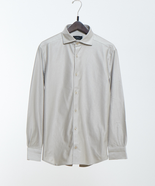 RECENCY OF MINE（リーセンシー オブ マイン）の「【Recency of Mine】36ゲージ コンパクト モックロディ 無地 シャツ（シャツ/ブラウス・メンズ・ホワイト/サックスブルー/ベージュ・44/46/48/50/52）」の4枚目の写真