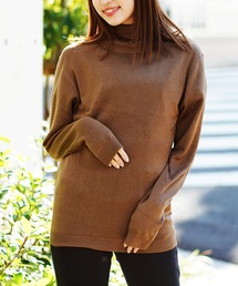 WEB限定　カシミヤタッチ タートルネックニットセーター