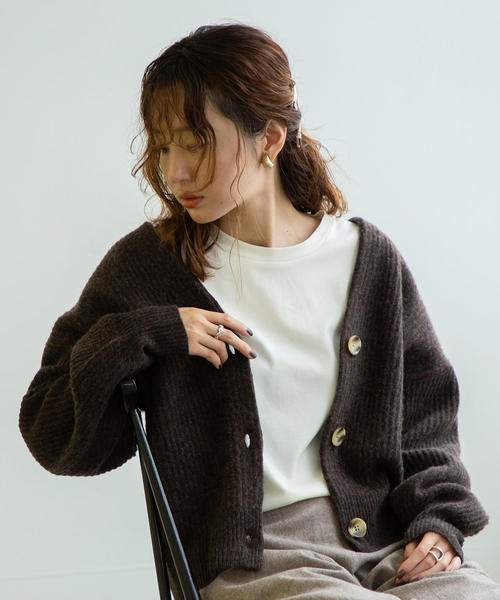 coen（コーエン）の「【ムック本掲載・手洗いできる】ラムウール畦編み