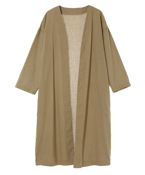 fifth（フィフス）の「コットンノーカラーガウン（カーディガン/ボレロ・レディース・ベージュ/カーキ・MEDIUM）」の3枚目の写真