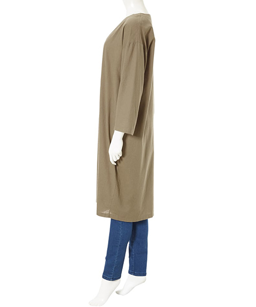 fifth（フィフス）の「コットンノーカラーガウン（カーディガン/ボレロ・レディース・ベージュ/カーキ・MEDIUM）」の5枚目の写真