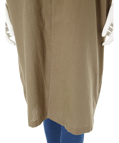 fifth（フィフス）の「コットンノーカラーガウン（カーディガン/ボレロ・レディース・ベージュ/カーキ・MEDIUM）」の8枚目の写真