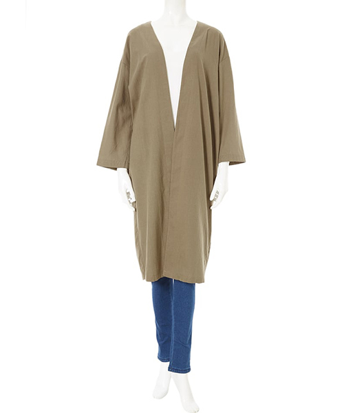 fifth（フィフス）の「コットンノーカラーガウン（カーディガン/ボレロ・レディース・ベージュ/カーキ・MEDIUM）」の10枚目の写真