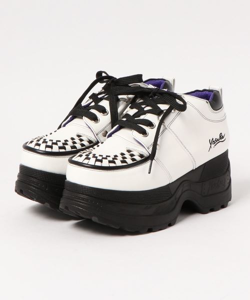 YOSUKE（ヨースケ）の「「YOSUKE/ヨースケ」厚底レースアップスニーカー（スニーカー・レディース・レオパード/ブラック/レッド系その他/ホワイト/シルバー/クリアブラック/ゴールド系その他・23/24/22.5/24.5/23.5）」の2枚目の写真
