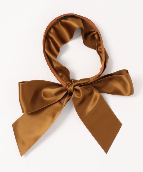 IENA（イエナ）の「Jennifer Ouellette サテンヘアバンド（ヘアバンド・レディース・ブラウン/ウッド・FREE）」の2枚目の写真