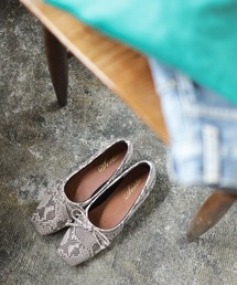 SESTO | やわらかスムース素材のスクエアトゥ甲深バレエシューズ(パンプス)