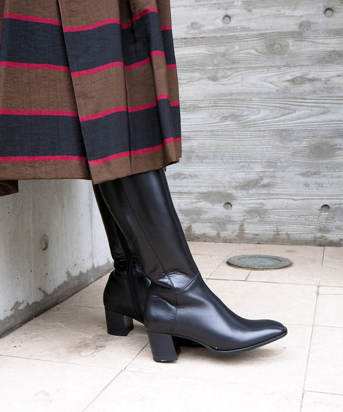 cava cava（サヴァサヴァ）の「〈cava cava（サヴァサヴァ）〉ロングブーツ（ブーツ・レディース・ブラック/ダークブラウン/ライトブラウン・22.5cm/23.5cm/24.5cm/23.0cm/24.0cm）」の2枚目の写真