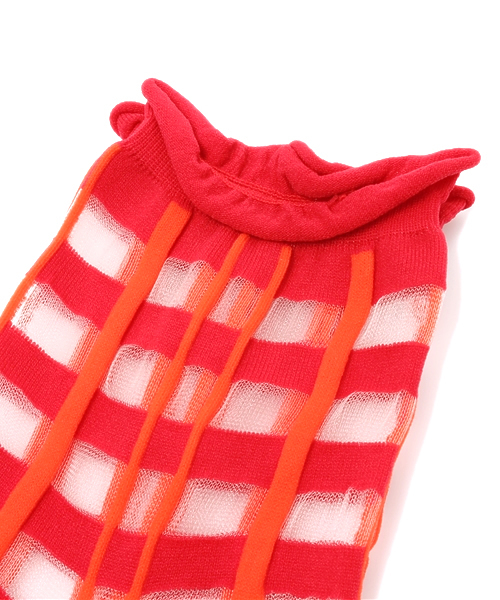 Ray BEAMS（レイビームス）の「Ray BEAMS / シースルーチェックソックス（ソックス/靴下・レディース・ブラック/レッド/ブルー・ONE SIZE）」の6枚目の写真