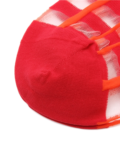 Ray BEAMS（レイビームス）の「Ray BEAMS / シースルーチェックソックス（ソックス/靴下・レディース・ブラック/レッド/ブルー・ONE SIZE）」の5枚目の写真