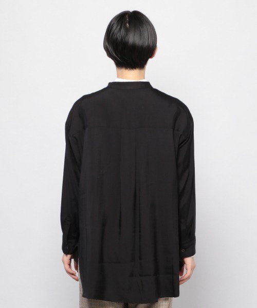 PAGEBOY（ページボーイ）の「バンドカラールーズシャツ（シャツ/ブラウス・レディース・ブラック/オフホワイト/ライトグリーン・FREE）」の9枚目の写真