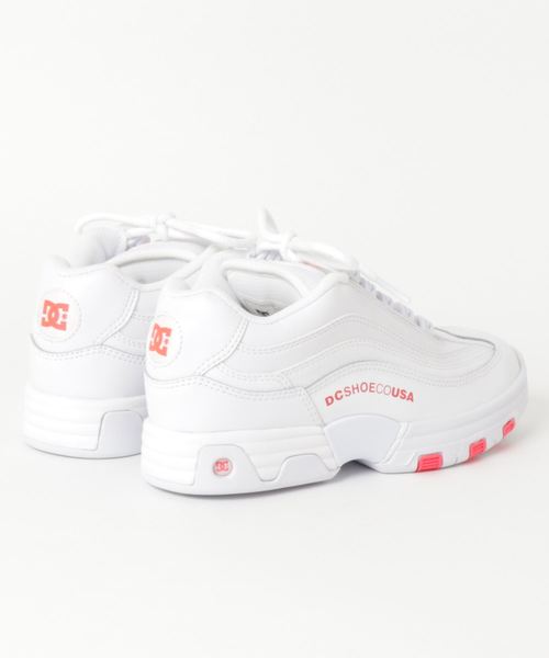 pink and white dc shoes