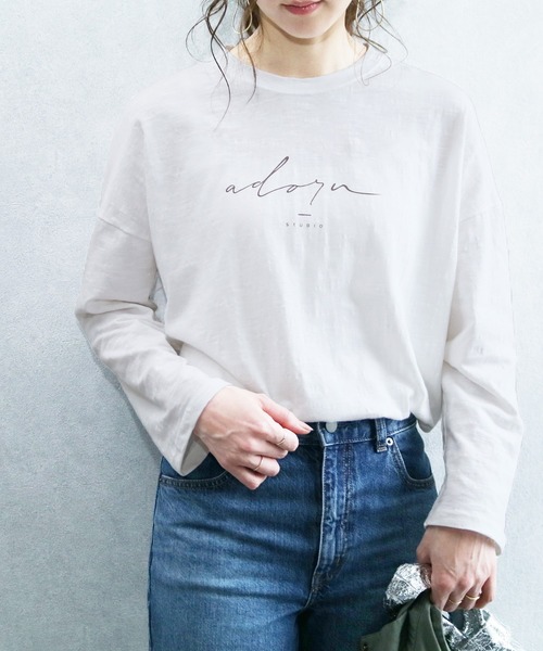 reca（レカ）の「ロゴTシャツ（Tシャツ/カットソー・レディース・オフホワイト/ブラック/ベージュ/カーキ・FREE）」の7枚目の写真