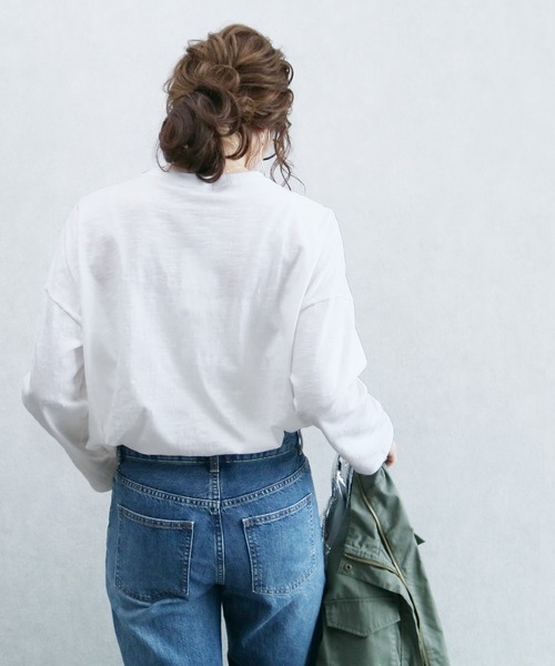 reca（レカ）の「ロゴTシャツ（Tシャツ/カットソー・レディース・オフホワイト/ブラック/ベージュ/カーキ・FREE）」の9枚目の写真