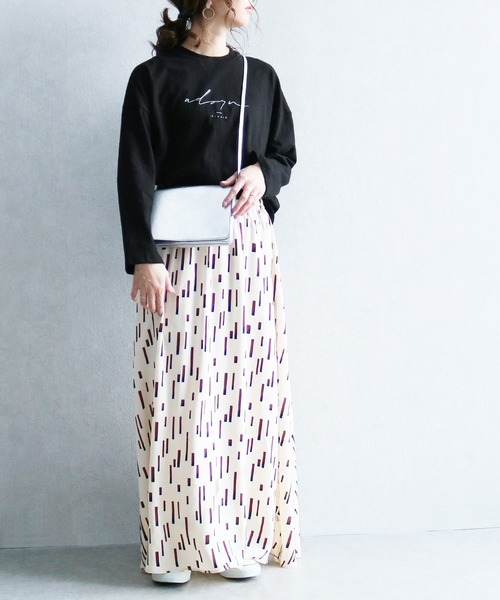 reca（レカ）の「ロゴTシャツ（Tシャツ/カットソー・レディース・オフホワイト/ブラック/ベージュ/カーキ・FREE）」の19枚目の写真