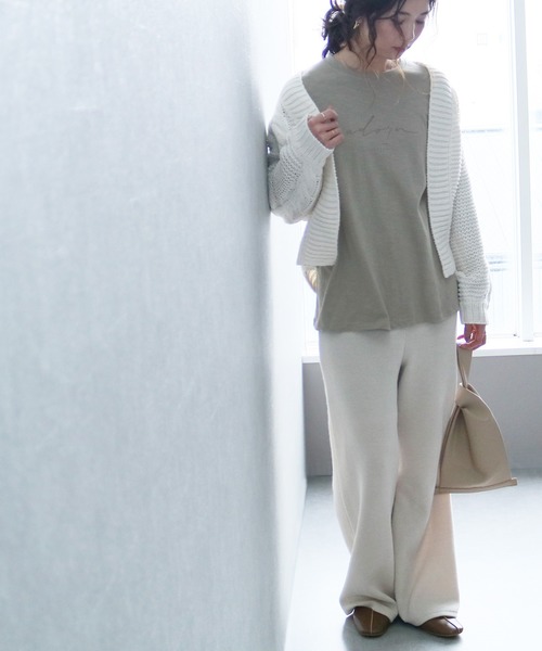 reca（レカ）の「ロゴTシャツ（Tシャツ/カットソー・レディース・オフホワイト/ブラック/ベージュ/カーキ・FREE）」の15枚目の写真