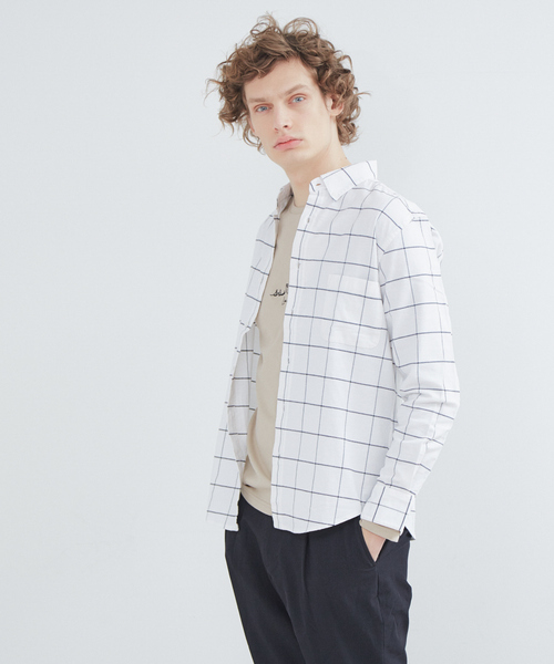ABAHOUSE GRAY(アバハウスグレイ)の「【展開店舗限定】ストレッチオックスボタンダウンシャツ(シャツ/ブラウス・メンズ・ホワイト/ホワイト系その他/グレー系その他/ブルー系その他・46/48/50)」の3枚目の写真